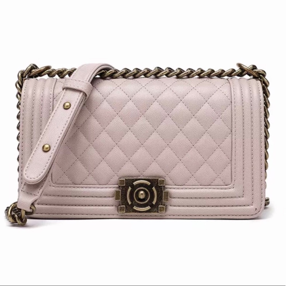 Pink Quilted Vegan Chain Purse: FIRM PRICE last 1